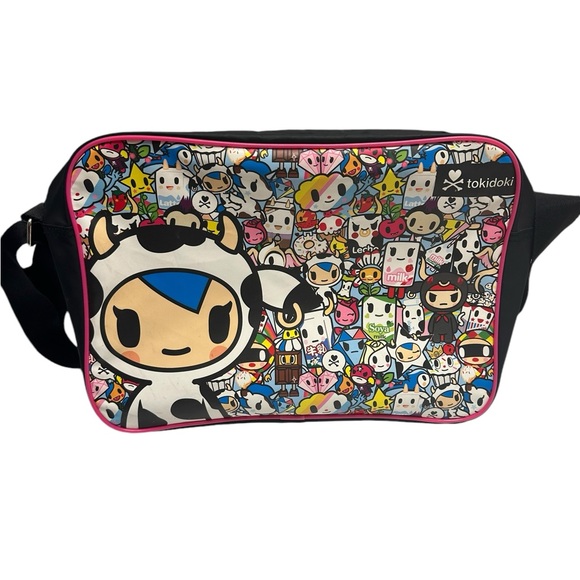 Tokidoki Messenger Bag Cross Body X Kawaii Black Vinyl - Picture 2 of 14